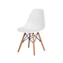 Ver imagem 1 de Cadeira de Jantar Charles Eiffel Eames Dsw Branco Base Madeira