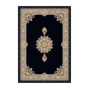 Tapete Persa Iraniano Azul Escuro Ideal para Sala Quarto e Hall de Entrada 1,00x1,50cm