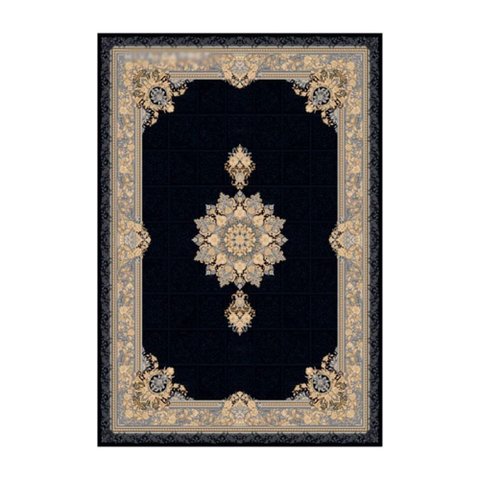 Tapete Persa Iraniano Azul Escuro Ideal para Sala Quarto e Hall de Entrada 1,00x1,50cm
