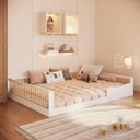 Ver imagem 3 de Cama Infantil Montessoriana Casal 198x145cm Branco/natural Camoca002