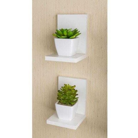 Prateleira Buzios 15 x 12cm Branco - 2 Unidades