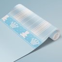 Ver imagem 4 de Papel de Parede Infantil Listras e Faixa Azul Arte Destaque 3 Metros