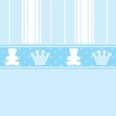 Ver imagem 3 de Papel de Parede Infantil Listras e Faixa Azul Arte Destaque 3 Metros