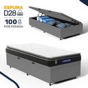 Ver imagem 2 de Cama Box Baú com Colchão Gazin de Espuma D28 Pillow Top Ortoblack Solteiro 88cm