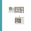 Ver imagem 5 de Cozinha Completa Milla 5 Portas 3 Gavetas MDF 200cm Branco com Pés Móveis Carraro
