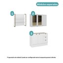 Ver imagem 3 de Cozinha Completa Milla 5 Portas 3 Gavetas MDF 200cm Branco com Pés Móveis Carraro