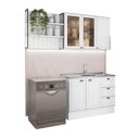 Ver imagem 7 de Cozinha Completa Milla 5 Portas 3 Gavetas MDF 200cm Branco com Pés Móveis Carraro