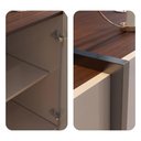Ver imagem 3 de Buffet Amalfi 4 Portas Off White / Nogueira Real / Preto Fosco