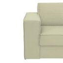 Ver imagem 7 de Sofá 3 Lugares Sala de Estar Pés Madeira Laus 2,08M Couro Off White - Gran Belo