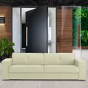 Ver imagem 6 de Sofá 2 Lugares Sala de Estar Pés Madeira Laus 1,58M Couro Off White - Gran Belo