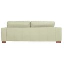 Ver mais imagens de Sofá 3 Lugares Sala de Estar Pés Madeira Kenny 2,10m Couro Off White - Gran Belo