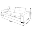 Ver imagem 3 de Sofá 2 Lugares Sala de Estar Pés Madeira Kenny 1,60m Couro Off White - Gran Belo