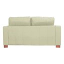 Ver mais imagens de Sofá 2 Lugares Sala de Estar Pés Madeira Kenny 1,60m Couro Off White - Gran Belo