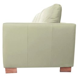 Sofá 2 Lugares Sala de Estar Pés Madeira Kenny 1,60m Couro Off White - Gran Belo - 7