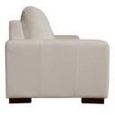 Ver imagem 7 de Sofá 3 Lugares Bipartido Sala de Estar Milano 2,40m Couro Off White - Gran Belo