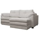 Ver imagem 1 de Sofá Retrátil 3 Lugares Bipartido Sala de Estar Piece 2,15M Couro Off White - Gran Belo