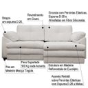 Ver imagem 2 de Sofá Retrátil 3 Lugares Bipartido Sala de Estar Piece 2,15M Couro Off White - Gran Belo