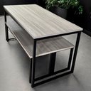 Ver imagem 6 de Conjunto Refeitório Industrial Mesa 152x78 e 2 Bancos Amantea/preto Realme