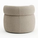 Ver imagem 3 de Poltrona Decorativa Kayce Bouclê Premium Orgânica com Plumante Bege Desk Design