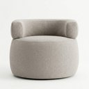 Ver imagem 6 de Poltrona Decorativa Kayce Bouclê Premium Orgânica com Plumante Bege Desk Design