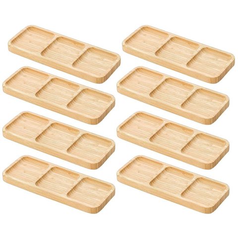 8 Petisqueiras Bambu 25x10cm Eventos Bar Restaurantes 3 Divi