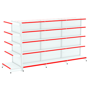 Kit Gôndola Central com Ponta 3,40m de Largura x 1,70m de Altura - Amapá Cor Vermelho