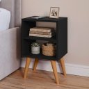 Ver imagem 3 de Cabeceira Solteiro Modular 5 Módulos com Mesa de Cabeceira Melissa Moderna