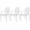 Kit 3 Cadeiras Louis Sofia Ghost Transparente - 1