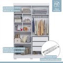 Ver imagem 7 de Quarto Infantil Completo Théo 4 Portas 3 Gavetas 100% Mdf Branco - Tigus