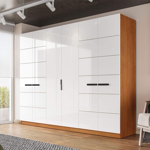 Guarda Roupa Casal 242,1cm com 6 Portas e 4 Gavetas 240843 Lisboa Politorno Móveis