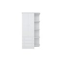 Ver imagem 2 de Guarda Roupa Infantil 2 Portas e Berço Mini Cama Americano Doce Sonho Branco – Qmovi