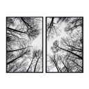 Ver imagem 1 de Kit 02 Quadros Decorativos - Galhos de Arvores Vista Inferior Flnt038 - Vidro - 60x80cm