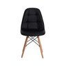Kit 2 Cadeiras Charles Eames Eiffel Botone Base Madeira Preta - 3