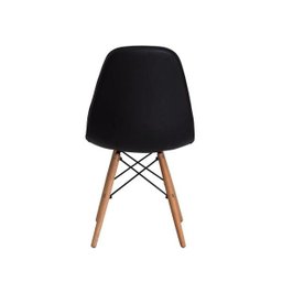 Kit 2 Cadeiras Charles Eames Eiffel Botone Base Madeira Preta - 5