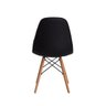 Kit 2 Cadeiras Charles Eames Eiffel Botone Base Madeira Preta - 5