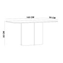 Ver imagem 5 de Mesa Retangular Verbena 160cm Ypê Off White N01 com 6 Cadeiras Nadja Linho Cru - Lyam Decor