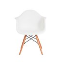 Ver imagem 3 de Kit 3 Cadeiras Charles Eames Eiffel com Braço Branca Base Madeira