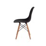 Kit 6 Cadeiras Charles Eames Eiffel Preta Base Madeira - 4