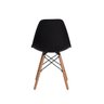 Kit 6 Cadeiras Charles Eames Eiffel Preta Base Madeira - 5