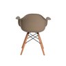 Kit 3 Cadeiras Charles Eames Eiffel com Braço Nude Base Madeira - 5