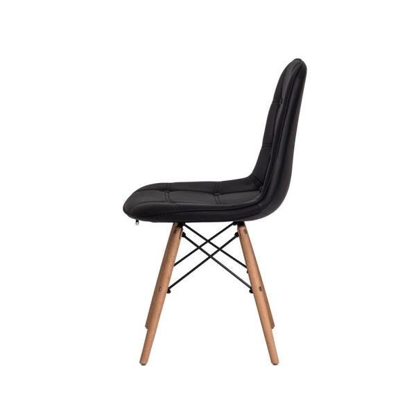 Kit 4 Cadeiras Charles Eames Eiffel Botone Preta - 4