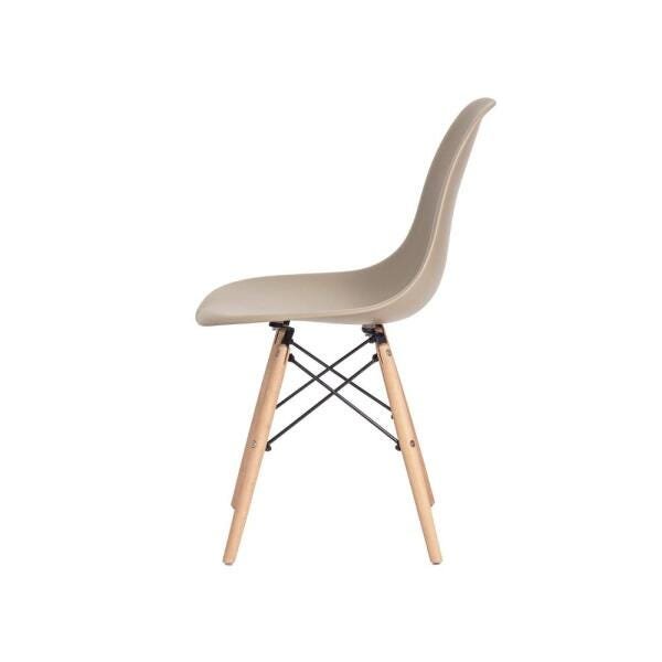 Kit 2 Cadeiras Charles Eames Eiffel Nude Base Madeira - 4