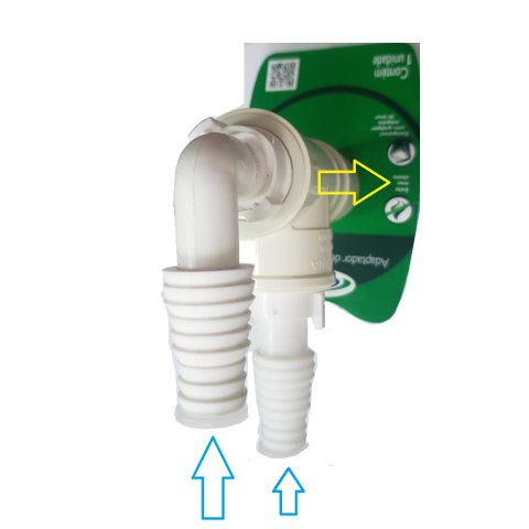 Adaptador Amanco Duplo Reto para 2 Máq. Lavar Esgoto 40 e 50 - 350725K140