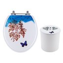 Ver imagem 1 de Tampa de Vaso Sanitário e Lixeira Decorado Borboleta Azul