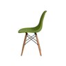 Kit 6 Cadeiras Charles Eames Eiffel Verde Base Madeira - 5