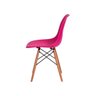Kit 6 Cadeiras Charles Eames Eiffel Pink Base Madeira - 4