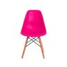 Kit 6 Cadeiras Charles Eames Eiffel Pink Base Madeira - 3