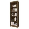 Estante para Livros Anúbis Vertical com Prateleiras e Pés Plásticos Canela - 2