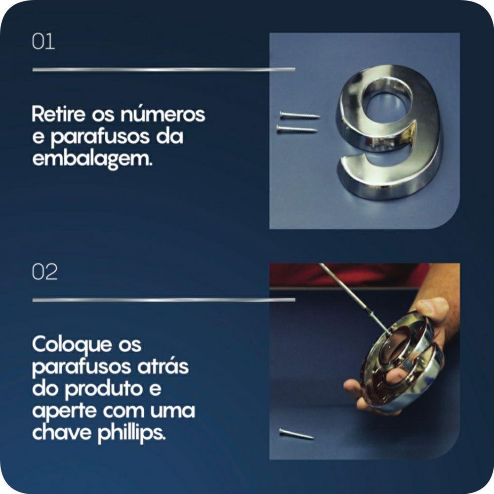 Número Residencial para Casa 9 Espelhado 3d 22cm - 9