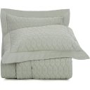 Ver imagem 1 de Kit Colcha Casal 3 Pçs Clair 300 Fios 100% Algodão 230x260cm Altenburg Verde Sauge